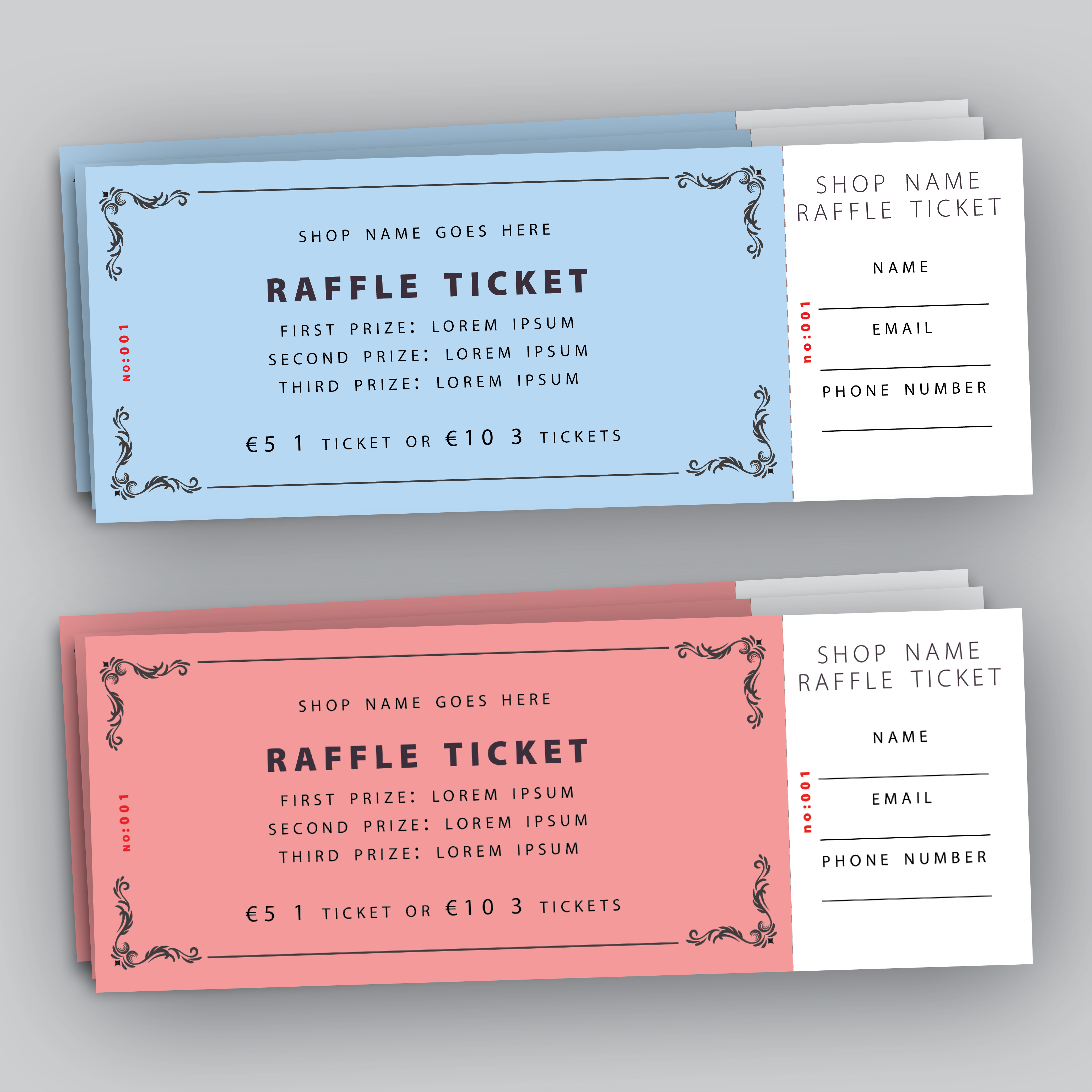 Free Printable Customizable Raffle Ticket Templates Canva 52 OFF